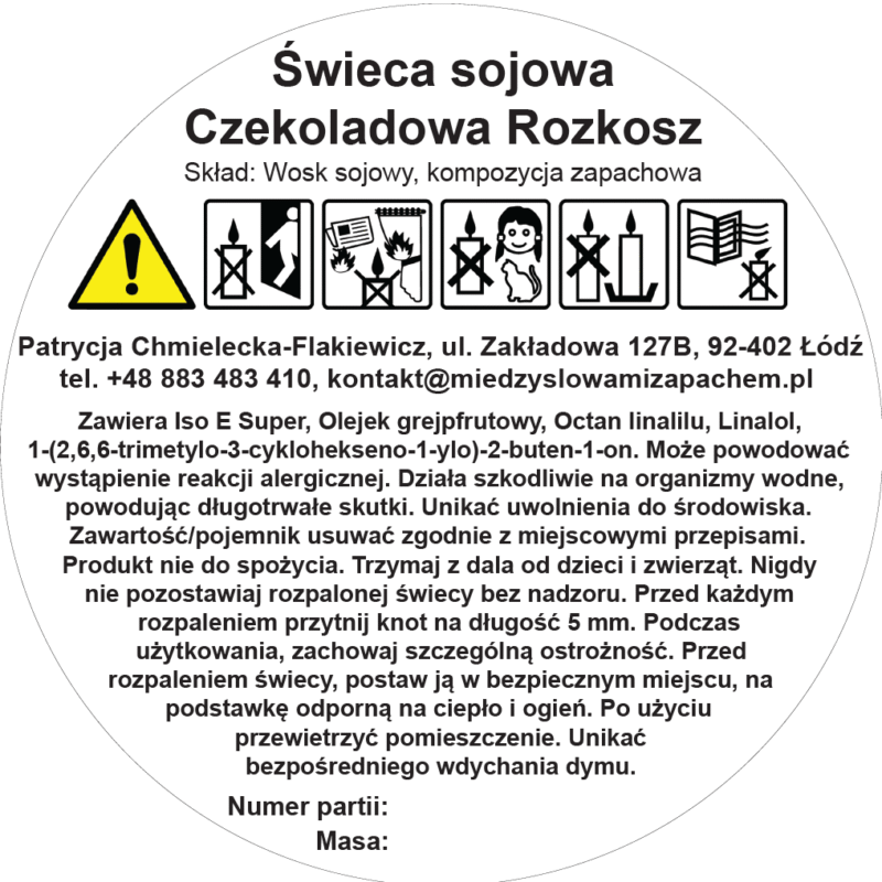 Czekoladowa Rozkosz – świeca zapachowa w szkle