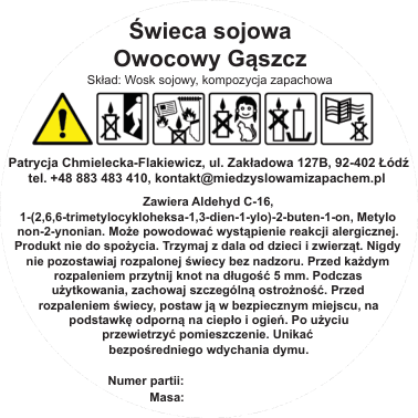 Owocowy Gąszcz – świeca zapachowa w szkle