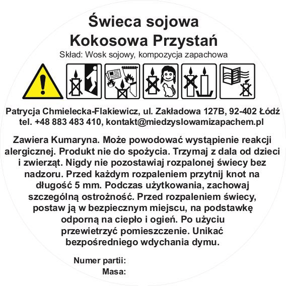 Kokosowa Przystań – świeca zapachowa w szkle